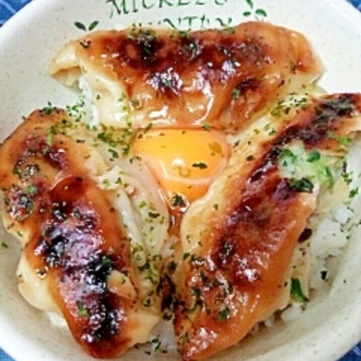 餃子で☆たまごかけご飯♪